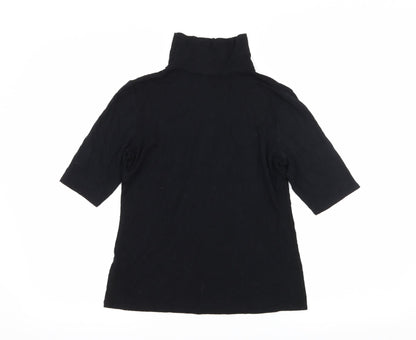Womens UK Size 8 Dorothy Perkins Black Basic T-Shirt