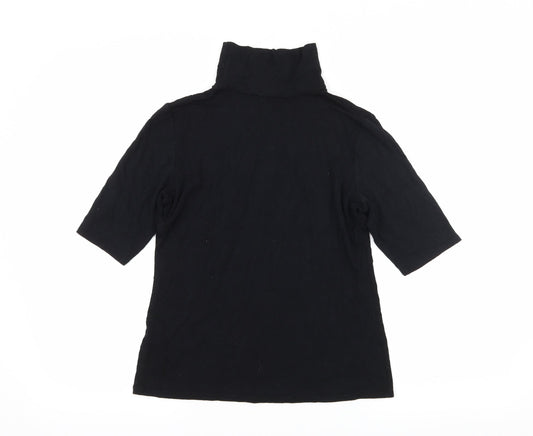 Womens UK Size 8 Dorothy Perkins Black Basic T-Shirt