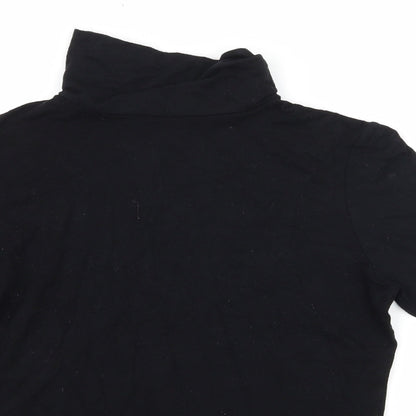 Womens UK Size 8 Dorothy Perkins Black Basic T-Shirt