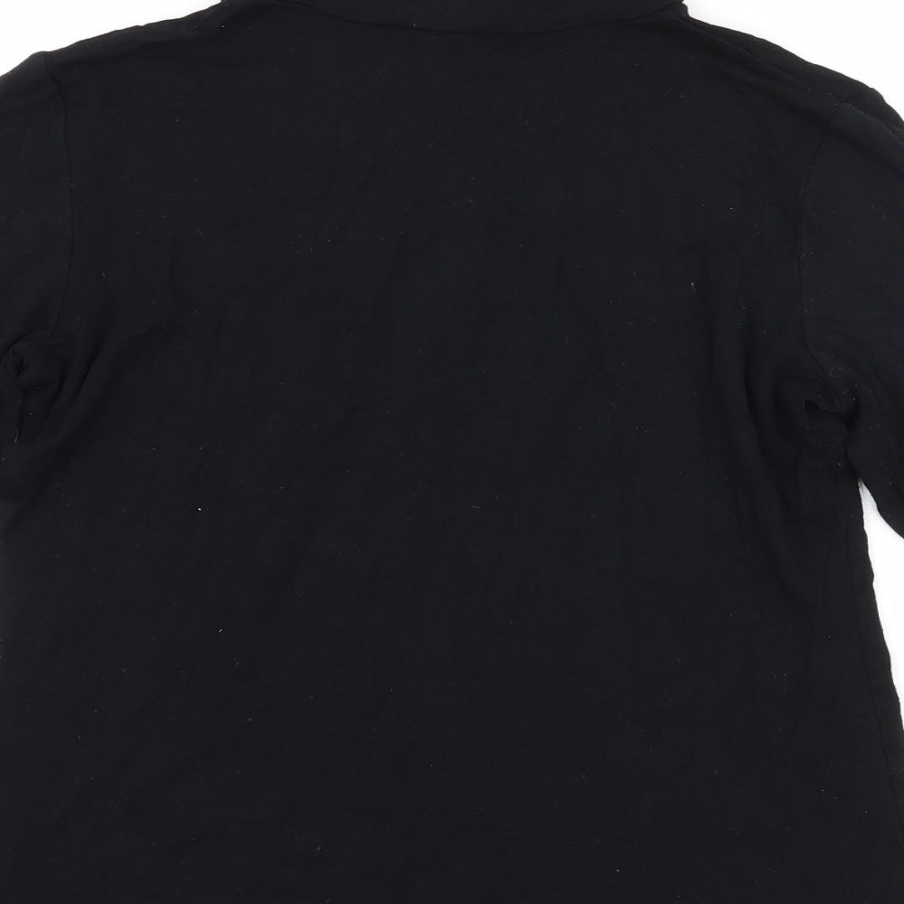 Womens UK Size 8 Dorothy Perkins Black Basic T-Shirt