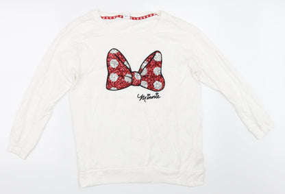 Womens UK Size 10 Disney White Pullover Sweatshirt