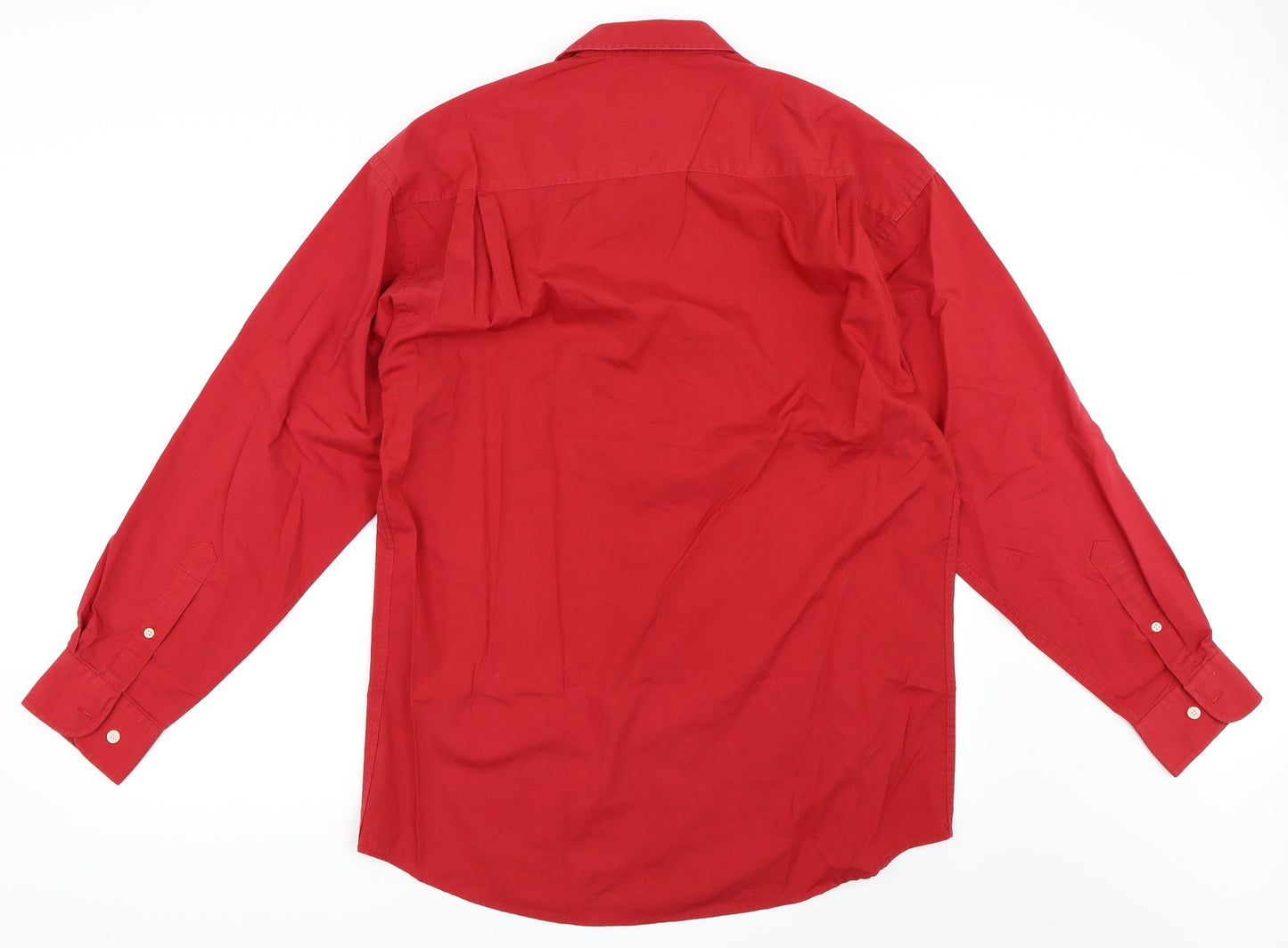Mens UK Size M Canada Red  Button-Up Long Sleeve Casual Shirt