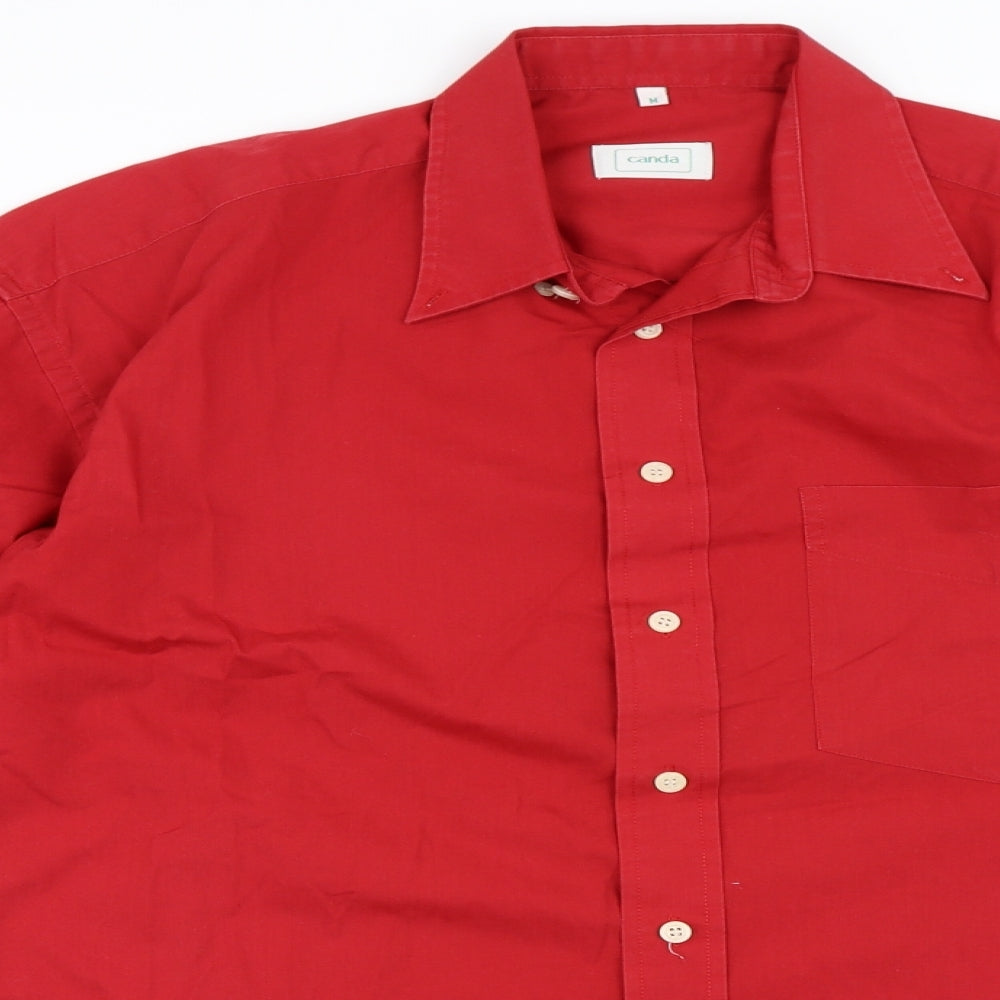 Mens UK Size M Canada Red  Button-Up Long Sleeve Casual Shirt