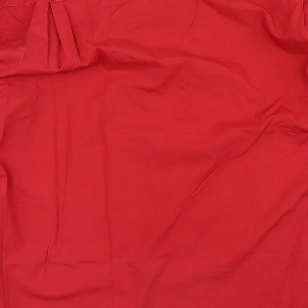 Mens UK Size M Canada Red  Button-Up Long Sleeve Casual Shirt