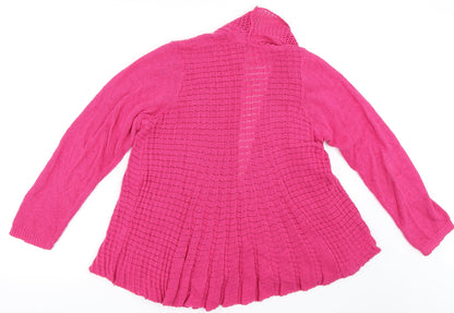 Pura Moda Womens Pink   Cardigan Jumper Size L