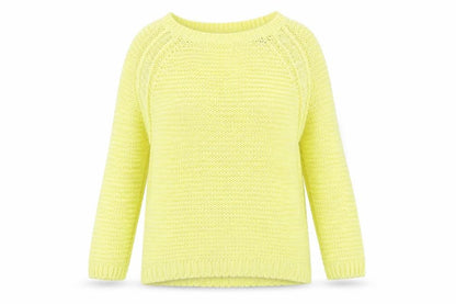 New Look Womens Yellow  Knit Pullover Jumper Size L