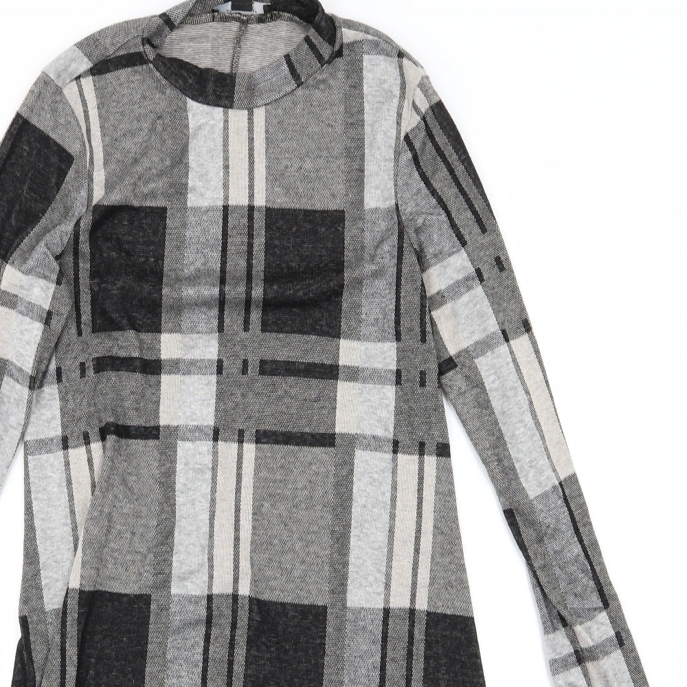 Atmosphere Womens Grey Striped Jersey T-Shirt Dress  Size 10