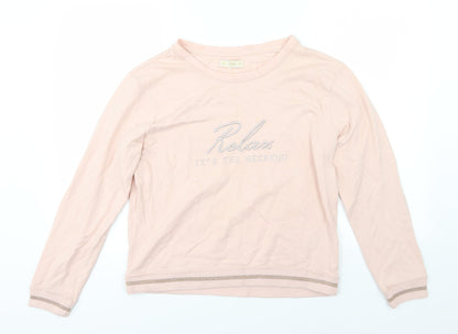 F&F Womens Pink  Jersey Pullover Sweatshirt Size 12  - Relax
