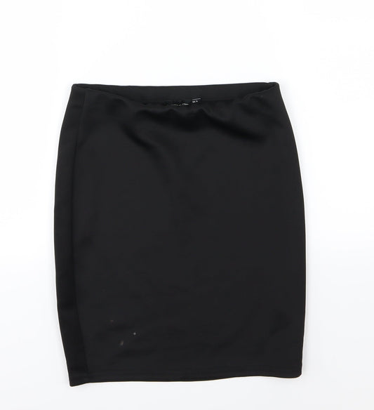 PRETTYLITTLETHING Womens Black   Bandage Skirt Size 8