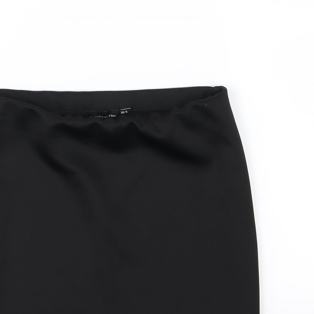 PRETTYLITTLETHING Womens Black   Bandage Skirt Size 8