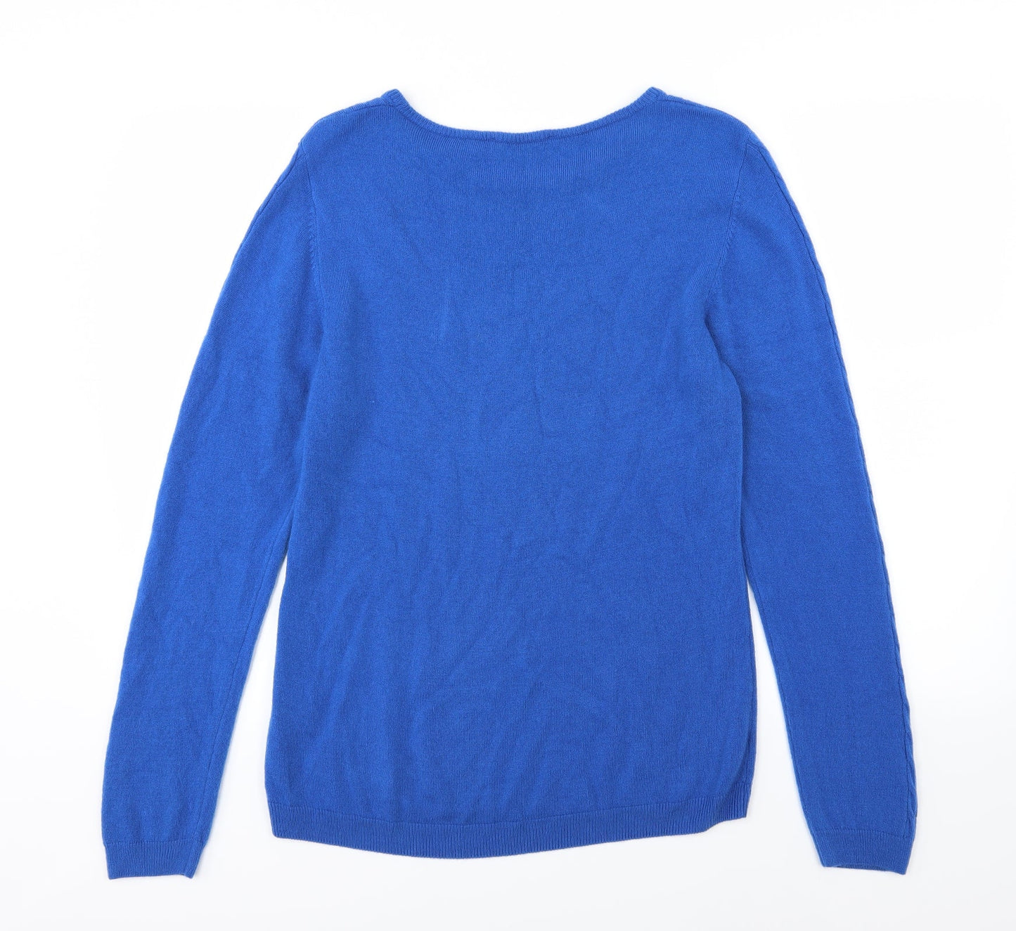 Anna Rose Womens Blue Argyle/Diamond Knit Pullover Jumper Size XL
