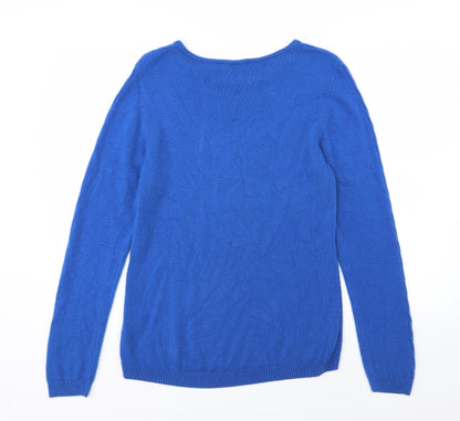 Anna Rose Womens Blue Argyle/Diamond Knit Pullover Jumper Size XL