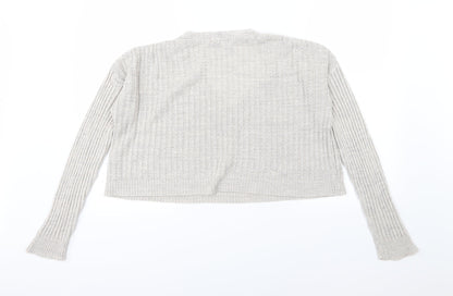 New Look Womens Grey  Knit Pullover Jumper Size S