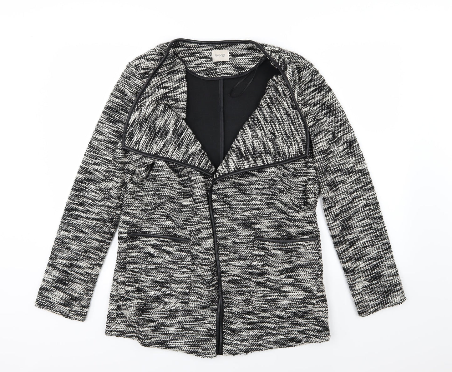 George Womens Grey  Knit Jacket Blazer Size 12