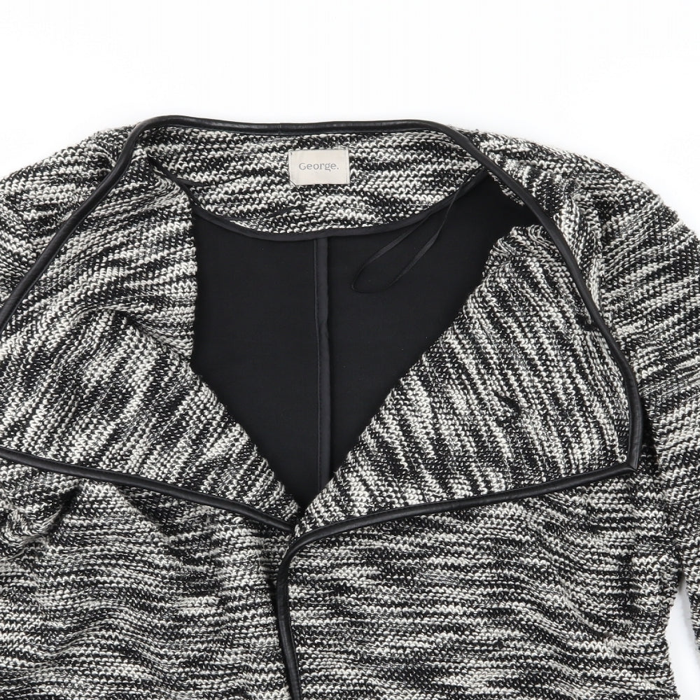 George Womens Grey  Knit Jacket Blazer Size 12