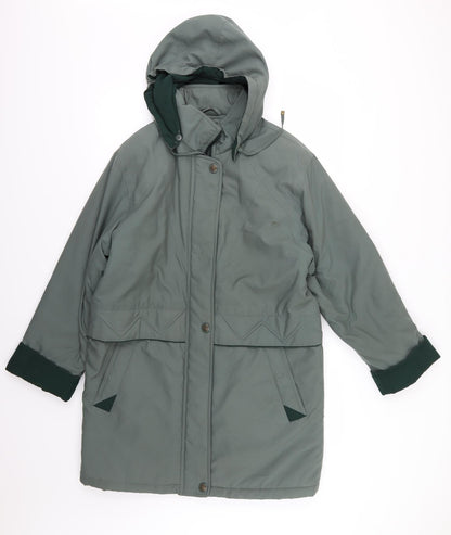 Womens UK Size 10 Compliments Green Overcoat