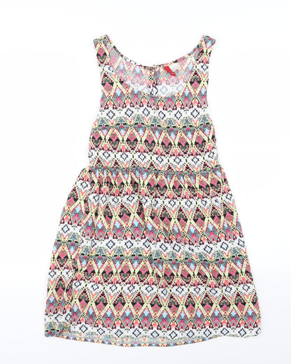 H&M Womens Multicoloured Geometric  A-Line  Size 6
