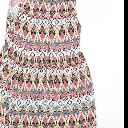 H&M Womens Multicoloured Geometric  A-Line  Size 6