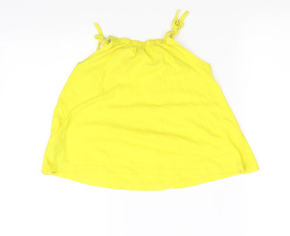 Marks & Spencer  Girls Yellow   Basic T-Shirt Size 5-6 Years