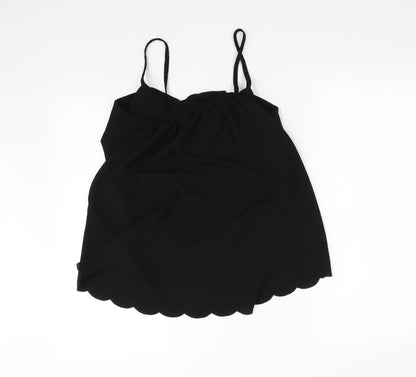 Womens UK Size 12 Boohoo Black Basic Blouse