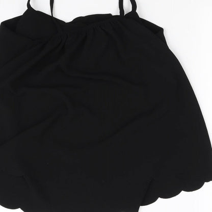 Womens UK Size 12 Boohoo Black Basic Blouse