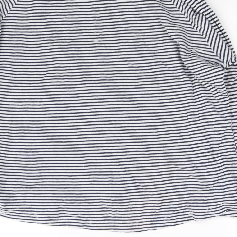 pre worn Womens Black Striped  Pullover Jumper Size L