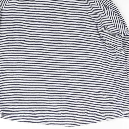 pre worn Womens Black Striped  Pullover Jumper Size L