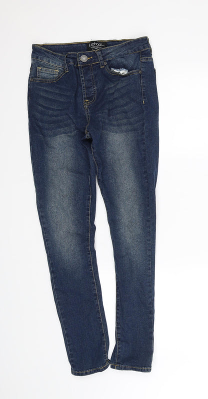 Boohoo Womens Blue   Straight Jeans Size 30 in L30 in
