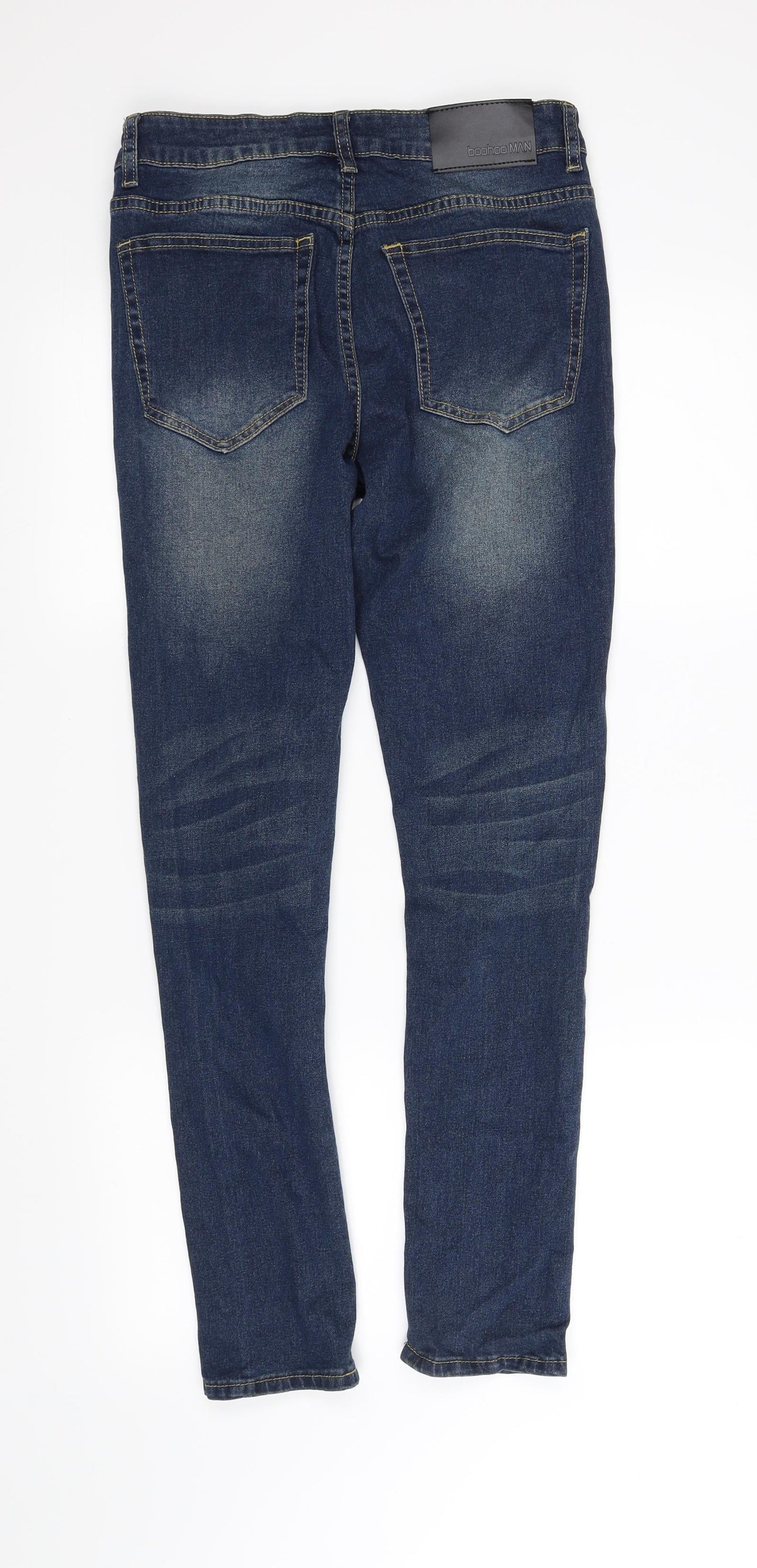 Boohoo Womens Blue   Straight Jeans Size 30 in L30 in