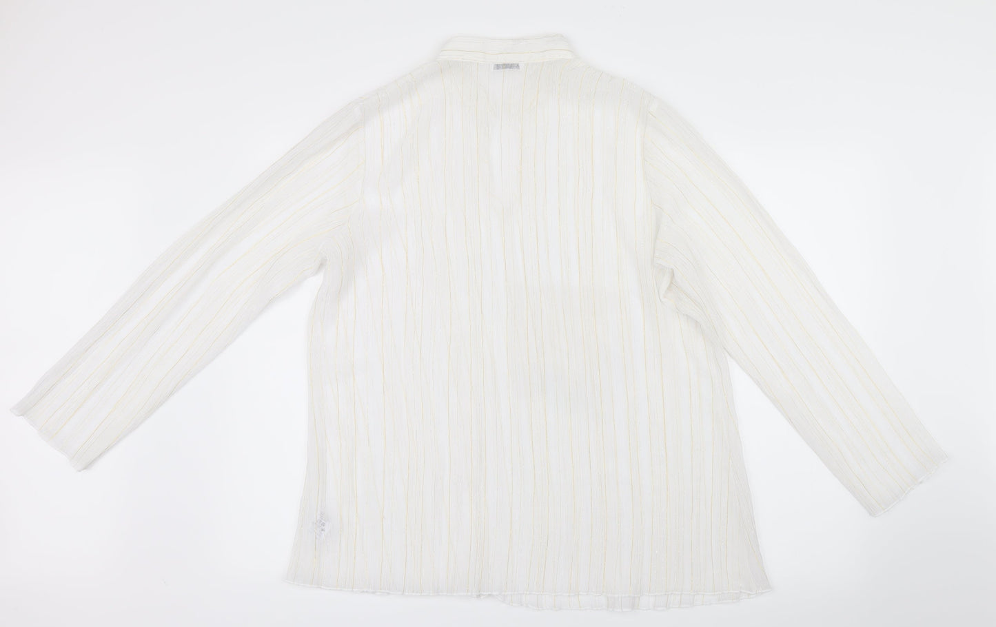 Womens UK Size 16 Canvas White Basic Blouse