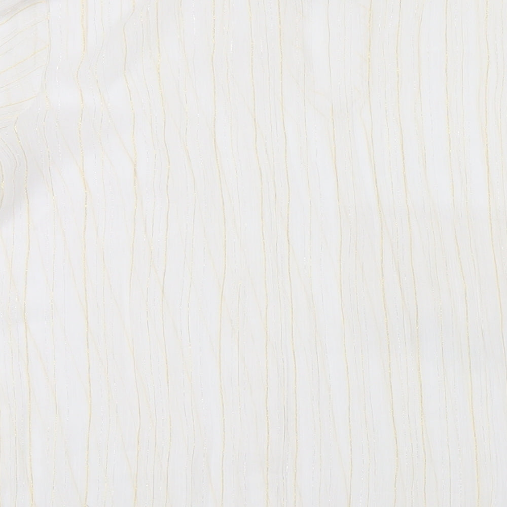 Womens UK Size 16 Canvas White Basic Blouse