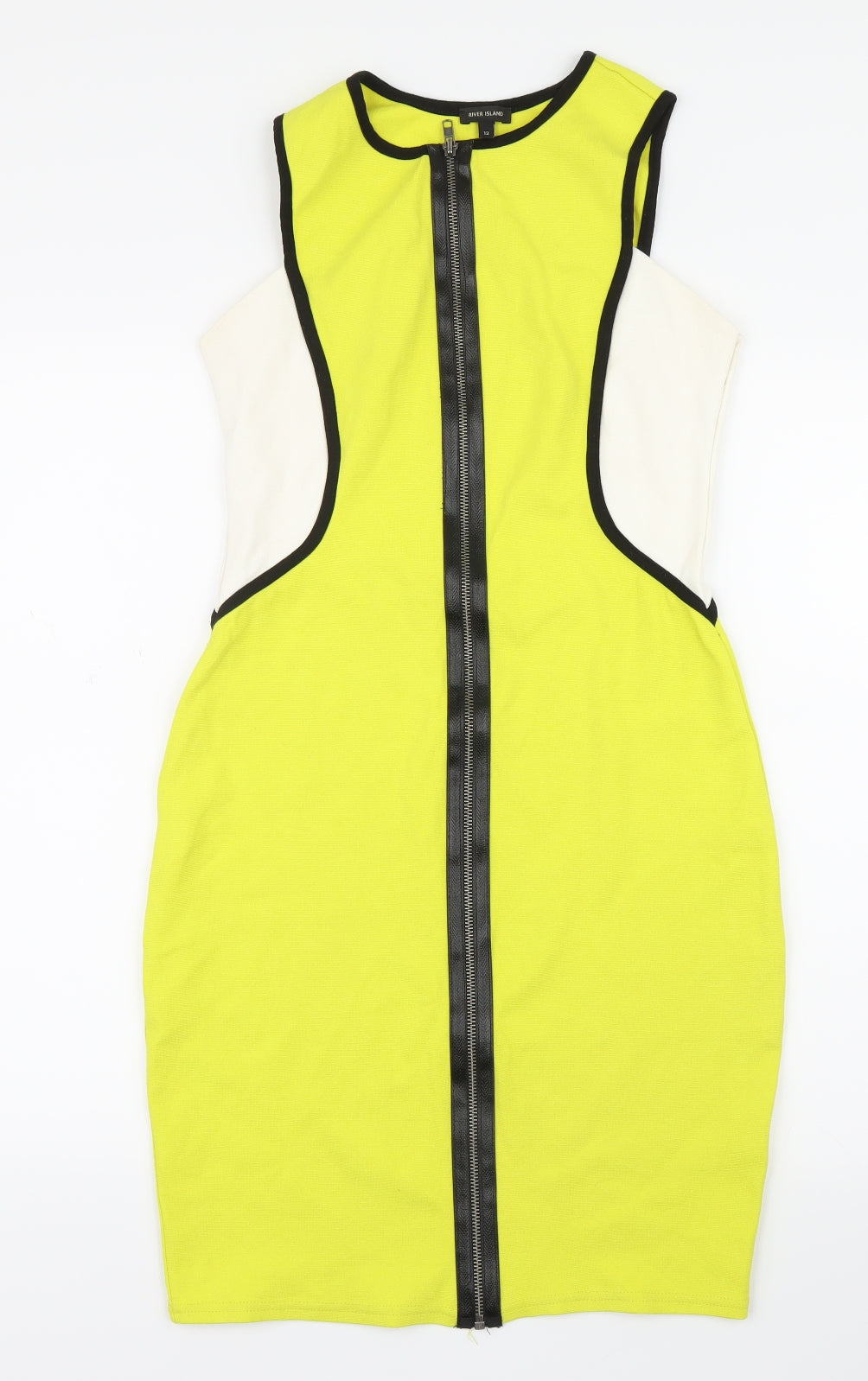 River Island Womens Yellow   Bodycon  Size 12