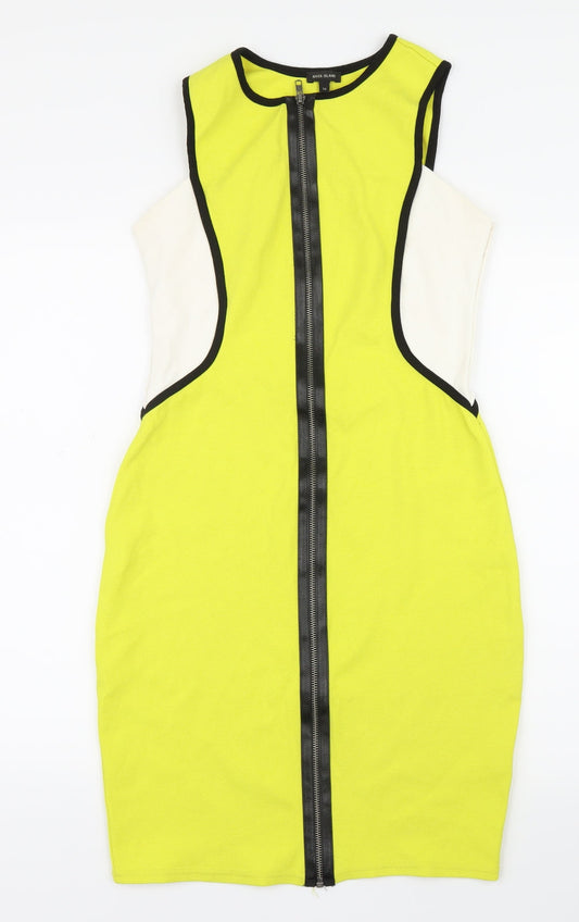 River Island Womens Yellow   Bodycon  Size 12