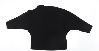 Womens UK Size 10 Lipsy Black Basic Blouse