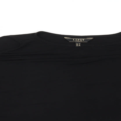 Womens UK Size 10 Lipsy Black Basic Blouse