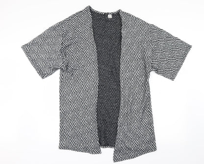 Divided by H&M Womens Black Argyle/Diamond Knit Cardigan Jumper Size S