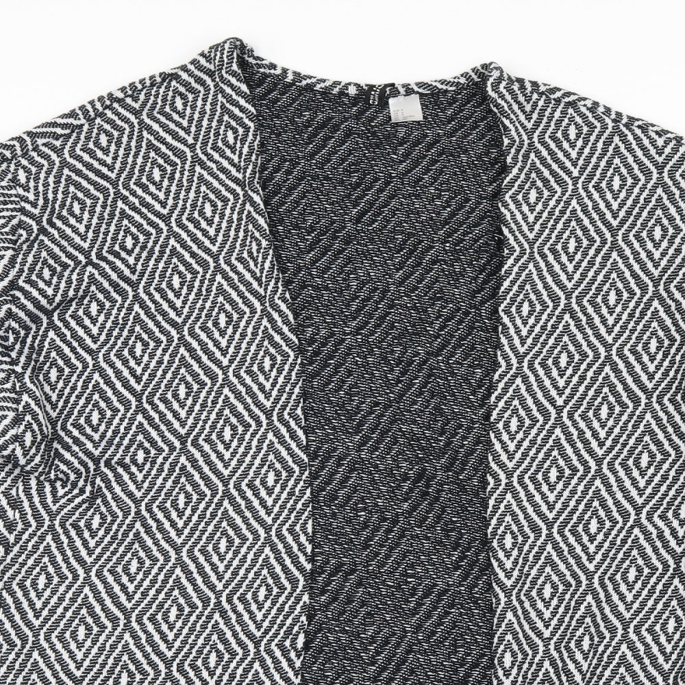 Divided by H&M Womens Black Argyle/Diamond Knit Cardigan Jumper Size S