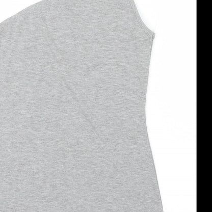 Womens UK Size 10 Boohoo Grey Basic T-Shirt