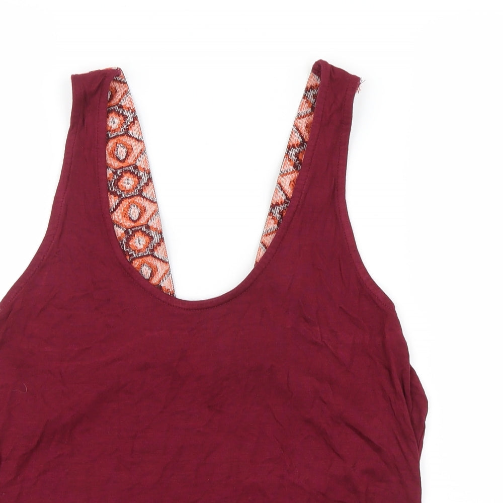 Womens UK Size 12 River Island Purple Basic Tank