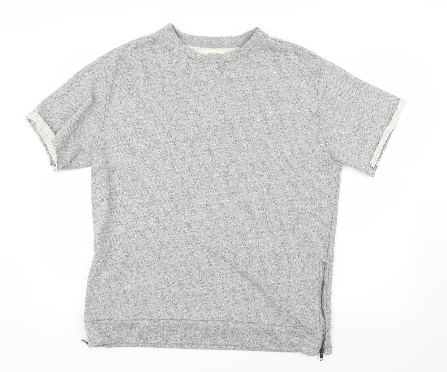 River Island Mens Grey  Knit Pullover Jumper Size L