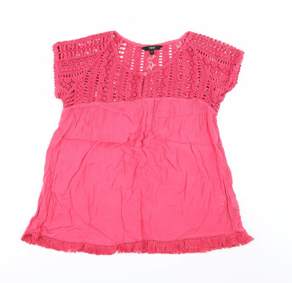 Womens UK Size 8 NEXT Pink Tunic Blouse