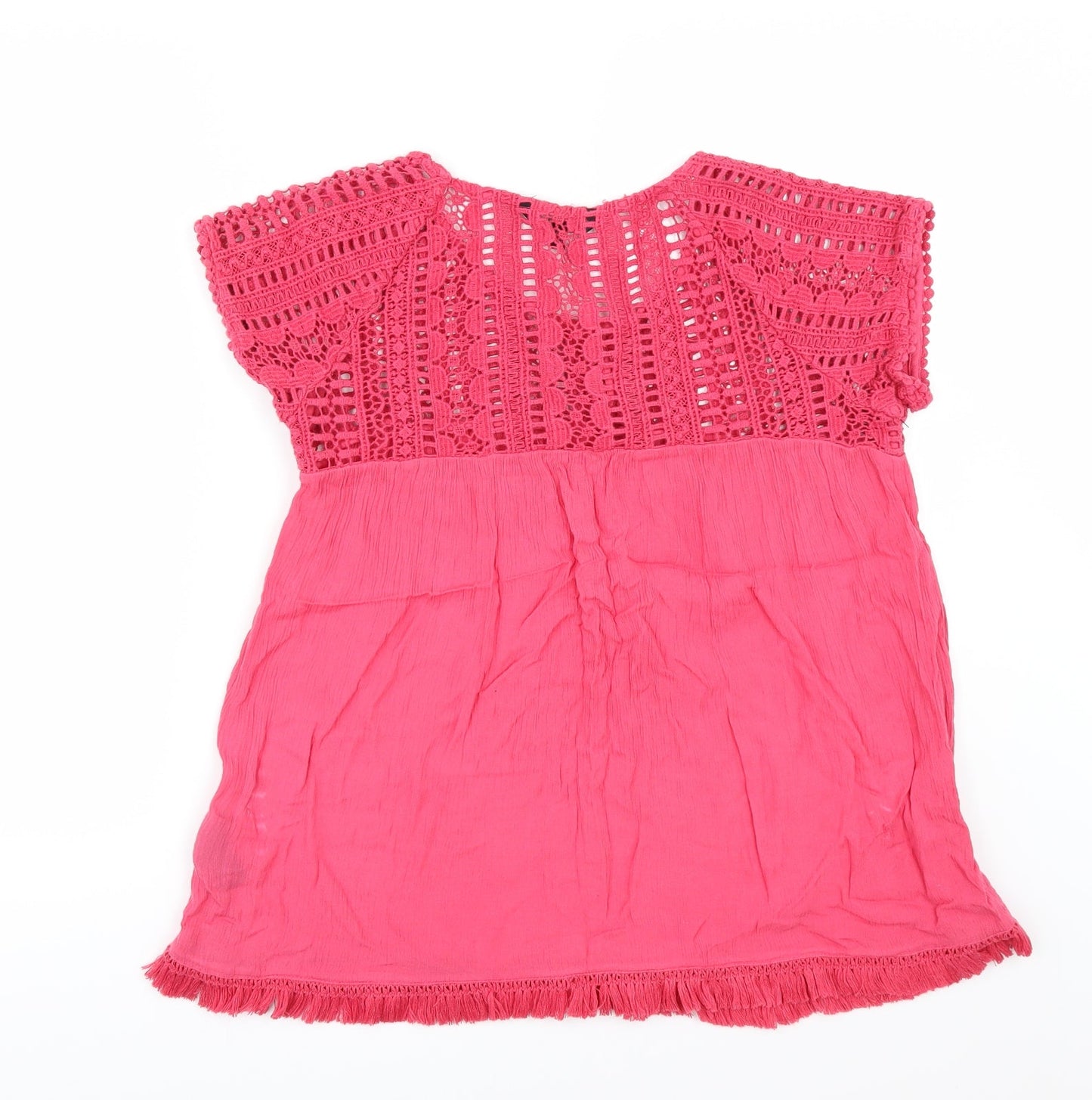 Womens UK Size 8 NEXT Pink Tunic Blouse