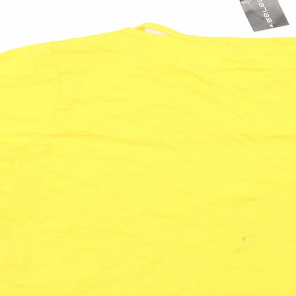 Womens UK Size 12 Select Yellow Basic T-Shirt