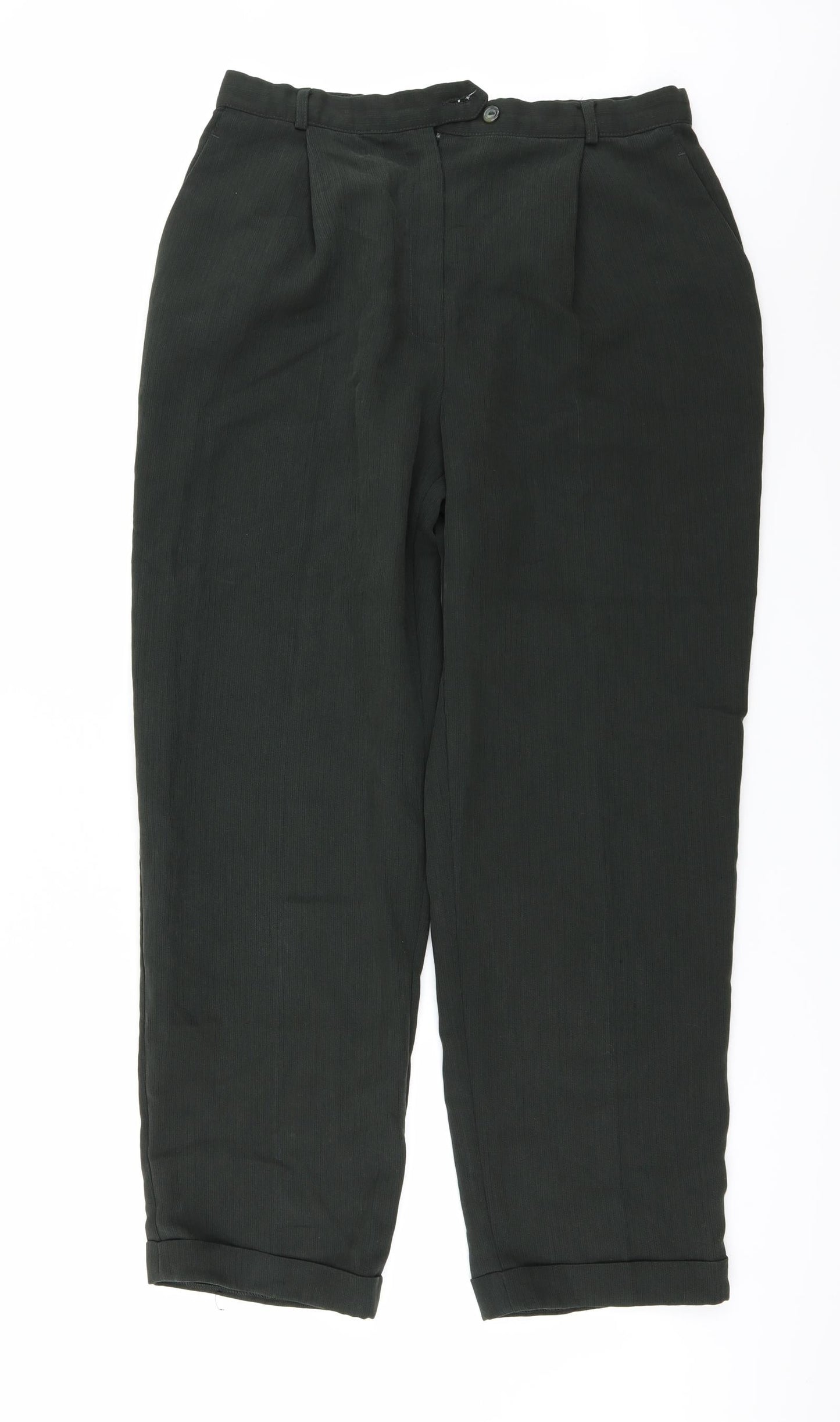 Womens UK Size 16 Marks and Spencer Regular Fit  Green Trousers