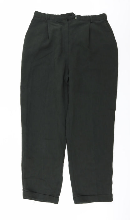 Womens UK Size 16 Marks and Spencer Regular Fit  Green Trousers