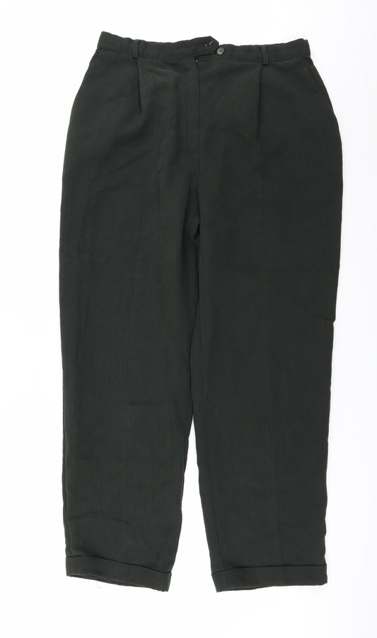 Womens UK Size 16 Marks and Spencer Regular Fit  Green Trousers