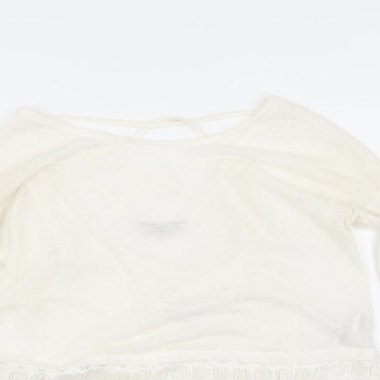 Womens UK Size 10 NEXT Ivory Basic T-Shirt