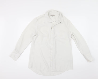 Nutmeg Womens White   Tunic Button-Up Size 10