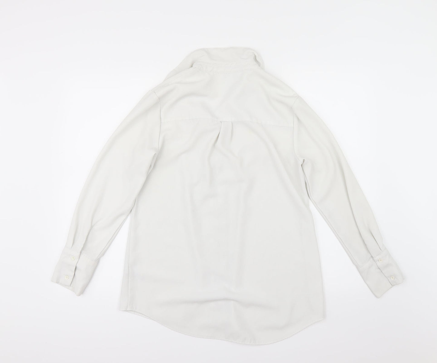 Nutmeg Womens White   Tunic Button-Up Size 10