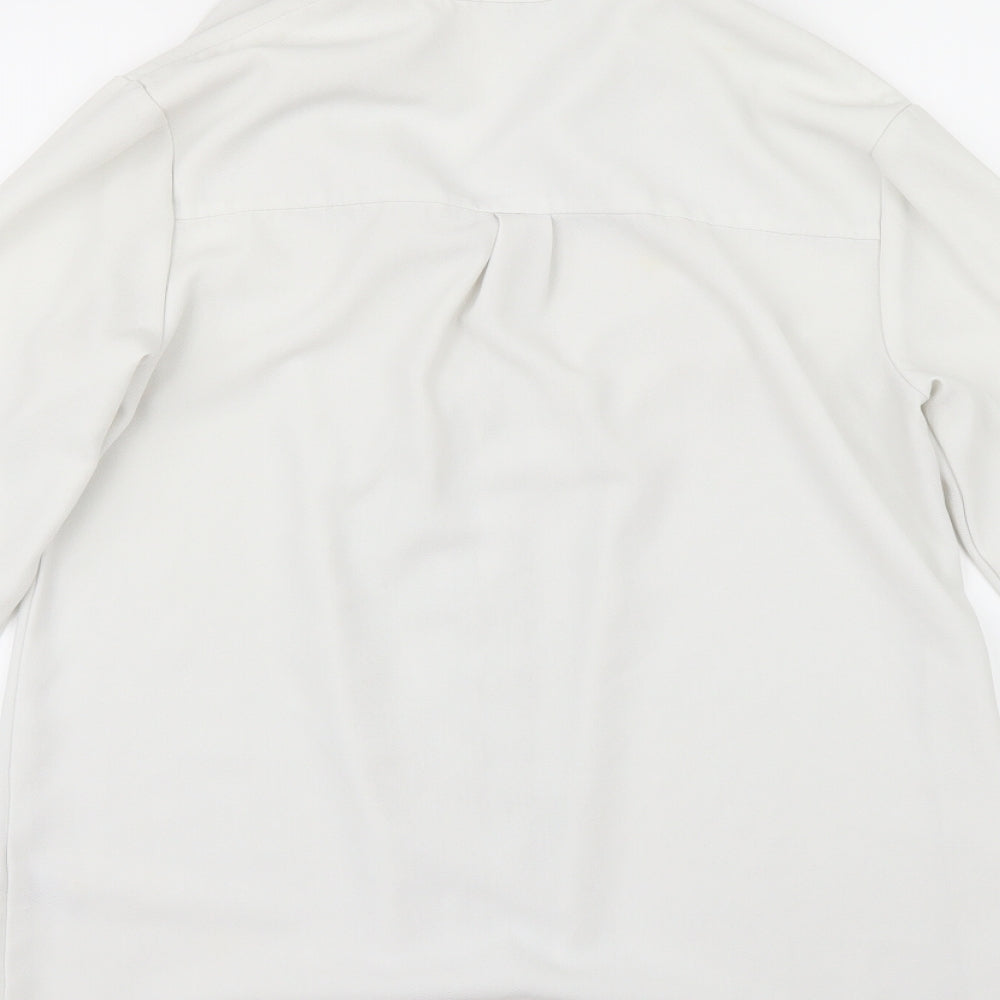 Nutmeg Womens White   Tunic Button-Up Size 10